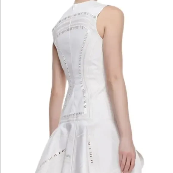 Robert Rodriguez “kuba” white fit and flare embroidered dress spring summer - Picture 9 of 9
